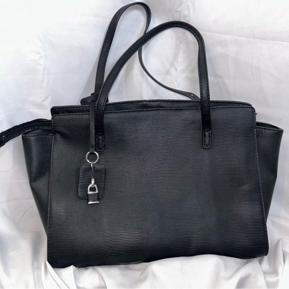 Guess Purse Handle Shoulder Bag Handbag Square Tote Zipper Pockets Leather Faux - Picture 3 of 10